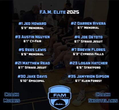 Will be coaching my @FAMelite1 2025 squad this weekend in the Bigfoot H-Town Live tournament! This will be our 1st live period. Roster & Pool Schedule are pictured below.