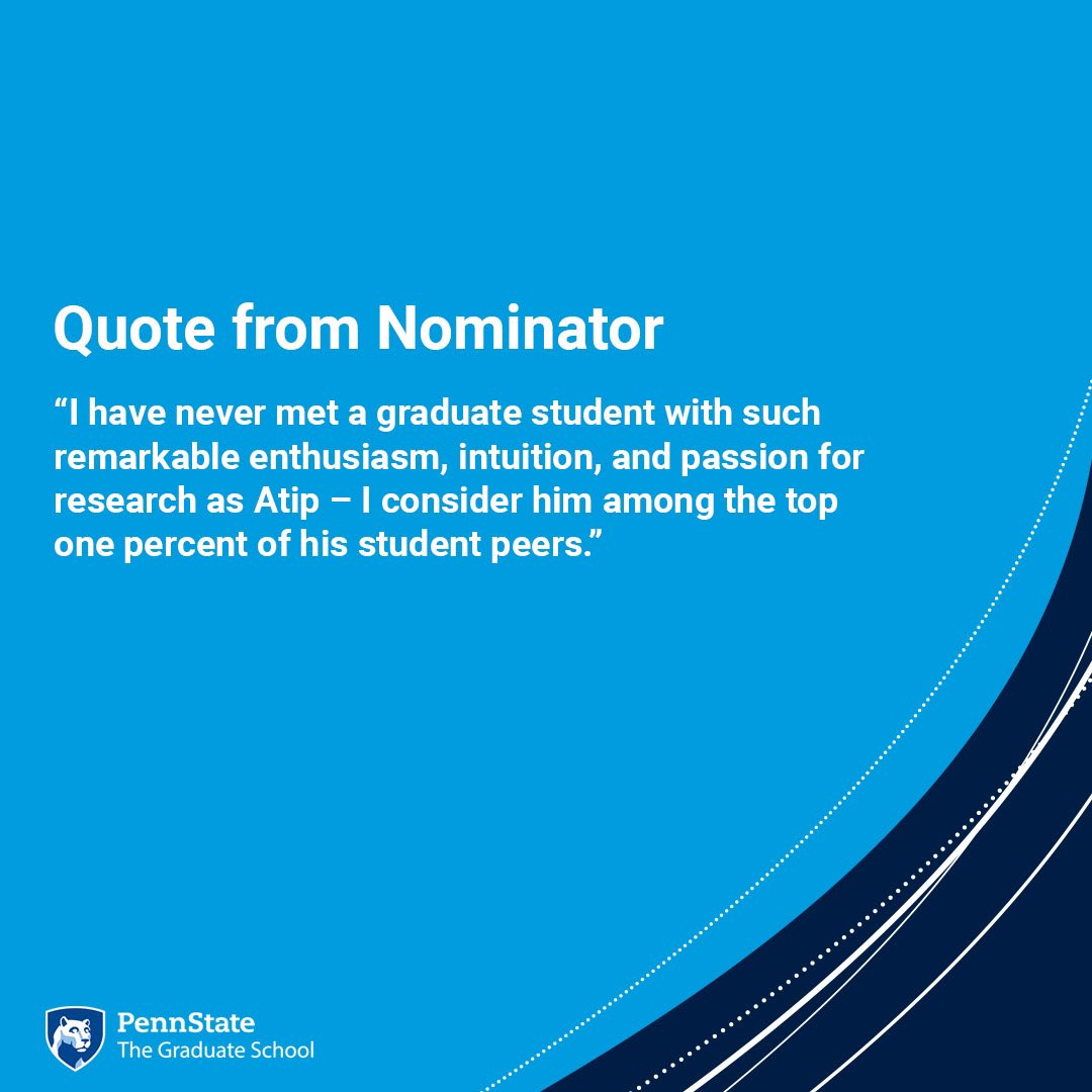 FoxGradSchool's tweet photo. Congratulations to our next Alumni Association Dissertation Award recipient, Atip Lawanprasert, a doctoral student in biomedical engineering in @PSUEngineering! 
 
Read more about the award here- https://t.co/Jl6WANyblC https://t.co/FkQKWbvhYm