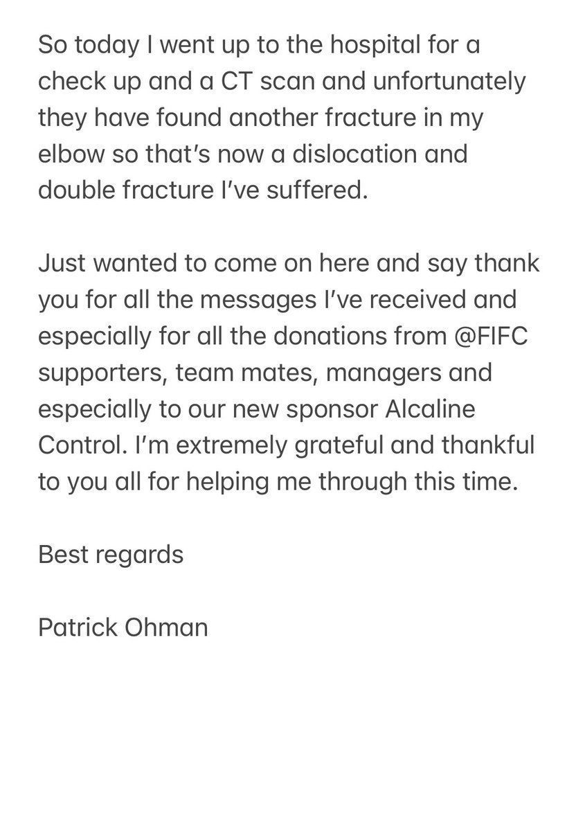 Update and a thank you <a href="/FIFC/">Folkestone Invicta</a>