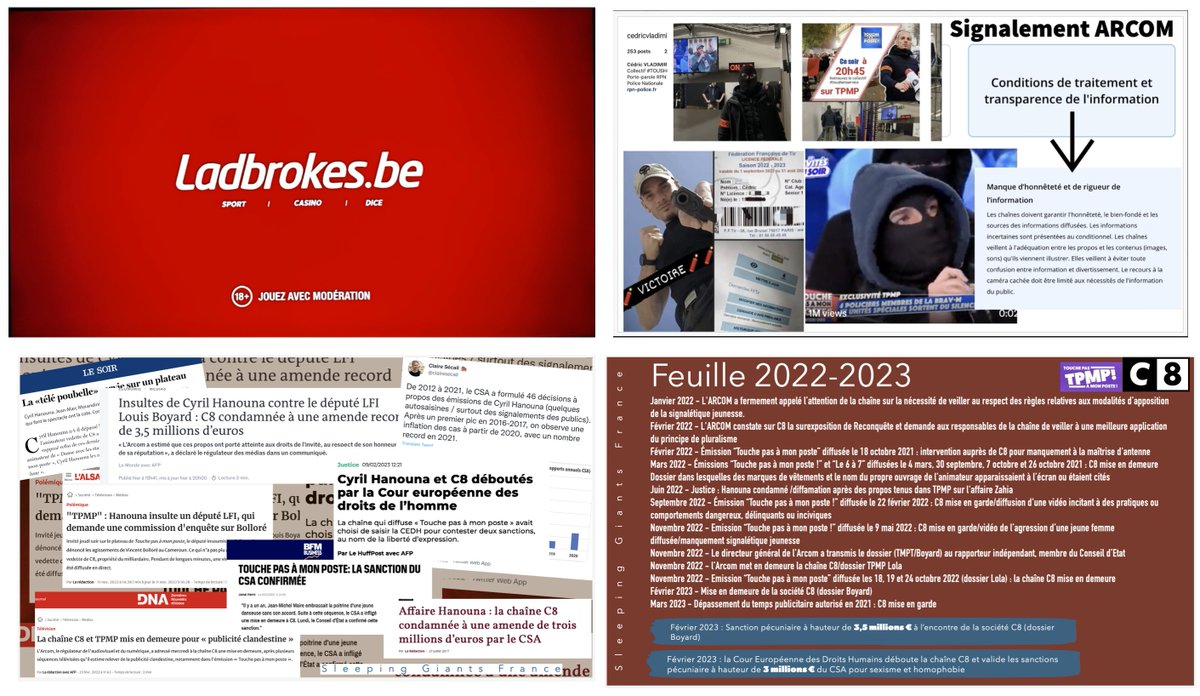 slpng_giants_fr's tweet image. Bonjour team @LadbrokesBE !
Saviez-vous que votre spot passe lors de la diffusion de #TMPM/C8 en Belgique ?
Ne pariez pas sur cette émission qui collectionne des amendes records , homophobie,  sexisme, diffusion d&apos;une vidéo de viol...
Retirez vos spots de là, svp.