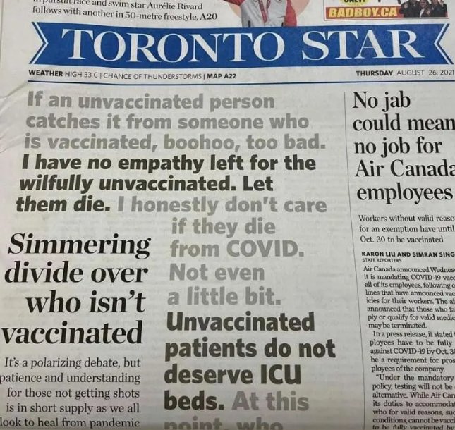 AmberTurded's tweet photo. Same paper refers to twitter as the "Doomsday cult" #cbc #GoodbyeCBC #bias #media #ElonMusk https://t.co/GndlCu96A3