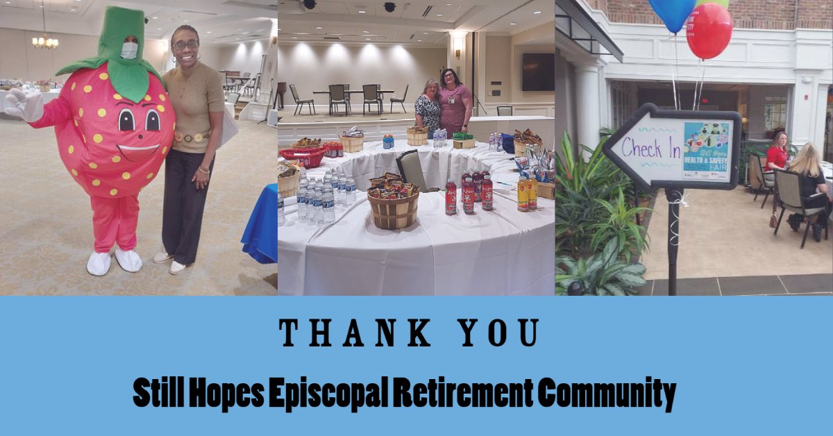 firstsuneap's tweet photo. Thank you, Still Hopes Episcopal Retirement Community, for having First Sun EAP at your 2023 Health & Safety Fair last week! We love how much you care about your employees’ well-being! It’s always a pleasure working with you!
#firstsuneap #hrpartner #supportyourcommunity https://t.co/dbeDzPIVLh
