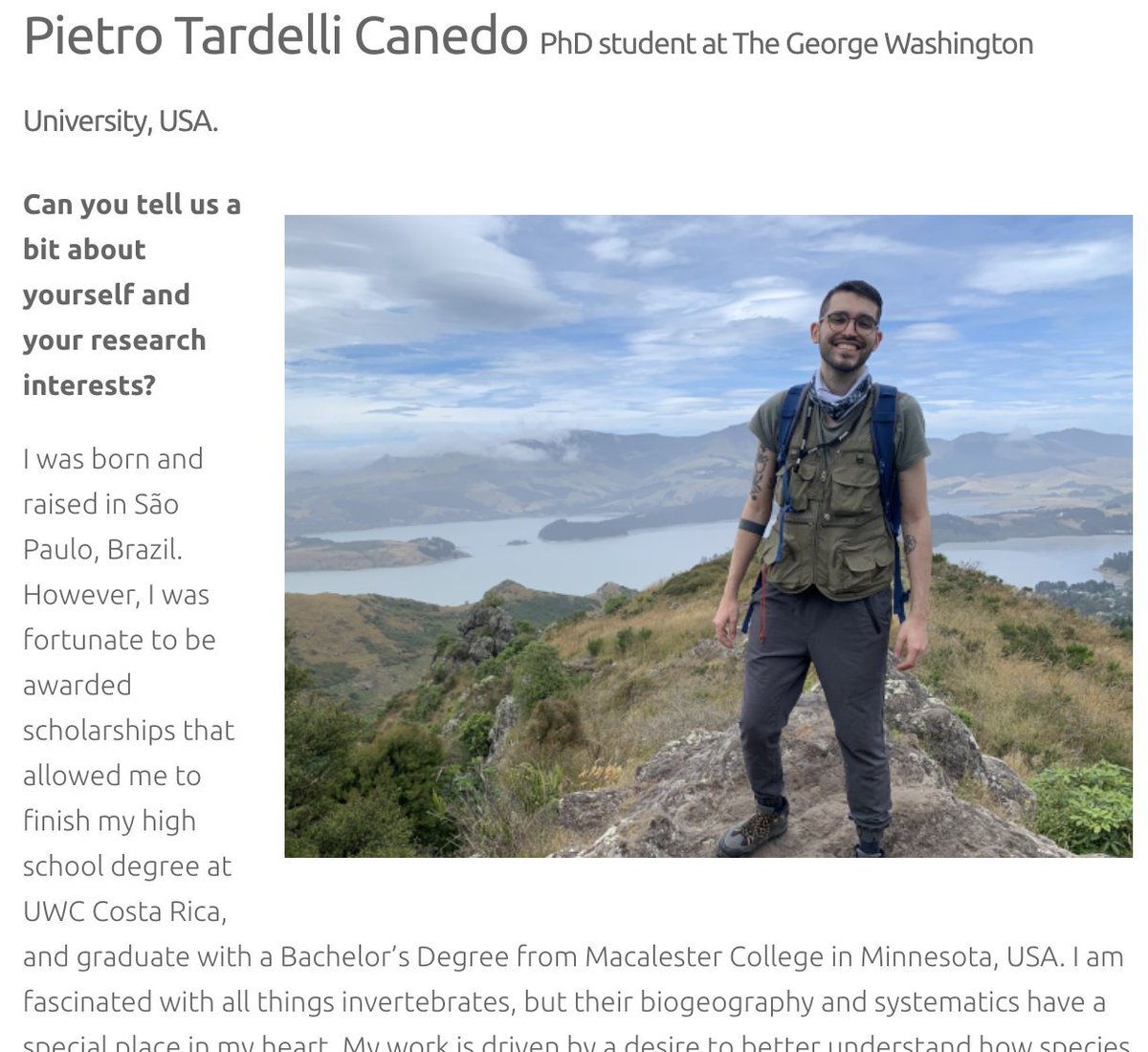 I'm very excited to have been featured at the @thePeerJ Blog, where I got the chance to talk about the work I presented at the International Congress of Arachnology last month! 

peerj.com/blog/post/1152…