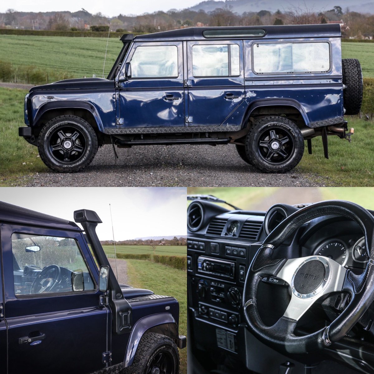 AutostoricoLtd's tweet photo. ‘Twisted’ – Land Rover 110 Defender with Twisted Automotive bespoke upgrades. 2013 model finished in Loire Blue metallic. Full details @autostorico #twisted #landrover #best4x4xfar #defender110 #twistedautomotive #twisteddefender #thebestmadebetter #classicdefender https://t.co/KMI6JSJXb0