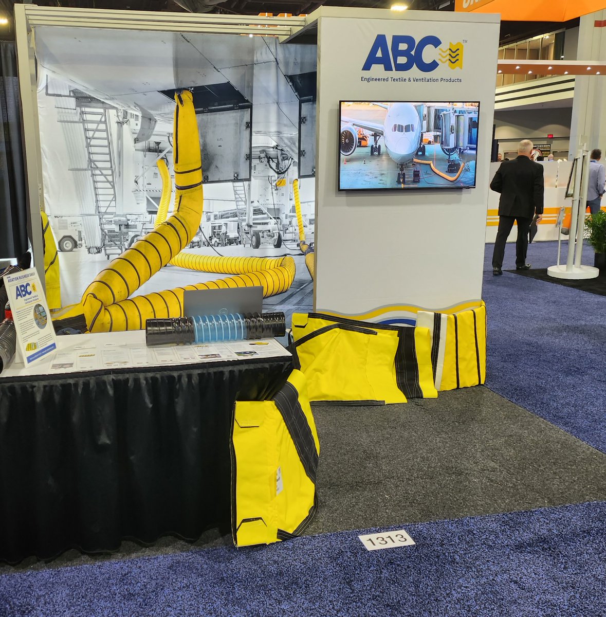 ABCIndustries1's tweet photo. MRO Americas 2023 is underway, and the new ABC Industries tradeshow booth is looking great. Stop by today and tomorrow to check out the new booth and learn about our product offerings for the aviation industry.

#ABCIndustries #MROAM #aviation #ventilation #engineered #textile https://t.co/YmcGHNVh1y