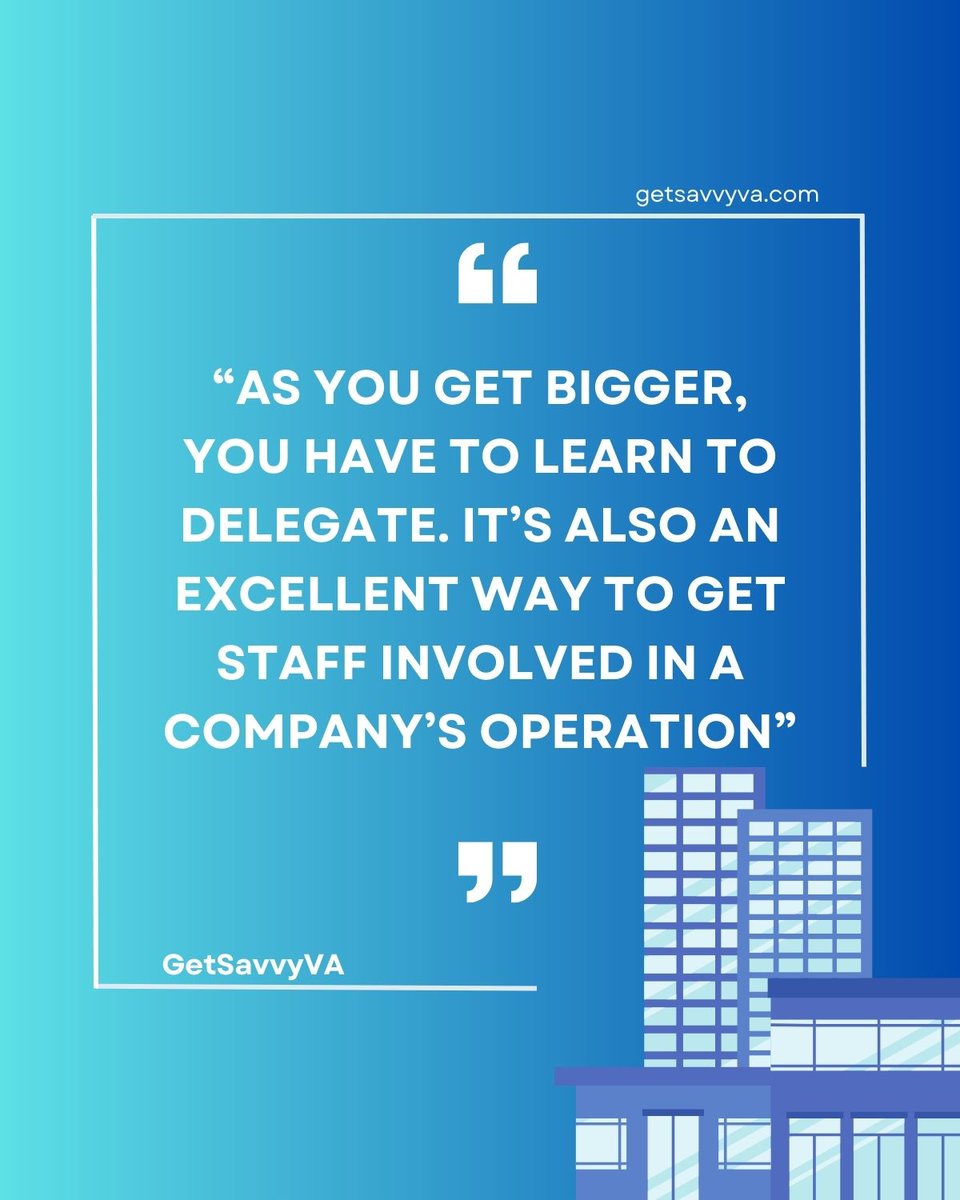 getsavvyvp's tweet photo. Delegation is the key to scaling your business 

Delegate to GetSavvyVA   

By entrusting GetSavvyVA with important and repetitive tasks, you'll free up your time to focus on growth &amp; innovation

#getsavvyva #businessinnovation #delegation #simplifyyourbusiness #boostproductivity https://t.co/sK4VhYaNPz