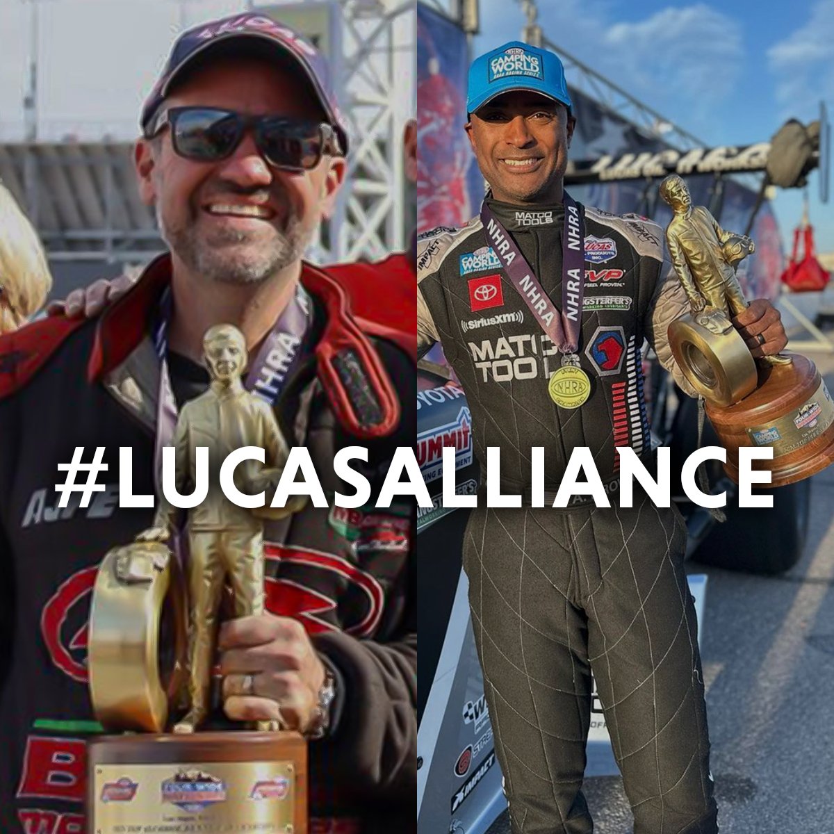 Lucas_Oil's tweet photo. π Winning an @NHRA #Wally is special. But winning a Wally at the #4widenats is quadruply meaningful!
π₯³ We are thrilled to celebrate #WinningWednesday w both @AntronBrown & #DougGordon after they each brought home victories from last weekend's #Vegas4WideNats @LVMotorSpeedway! https://t.co/UWx5c3OKel