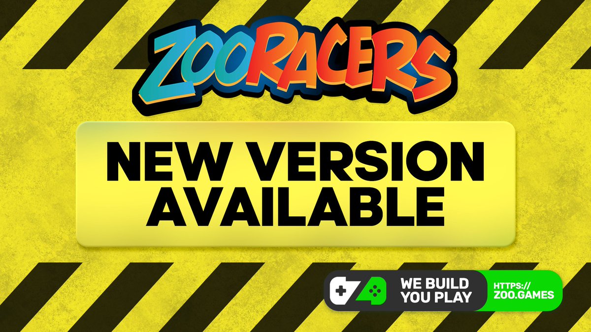 📣 #ZooRacers Beta v4 has just been updated.

Make sure to download the latest version of the game on Zoo.Games!🎮

Once updated, you can go back to customizing your character, blasting your weapons, collecting Thunderbolts and of course, have fun while doing so! 🏎