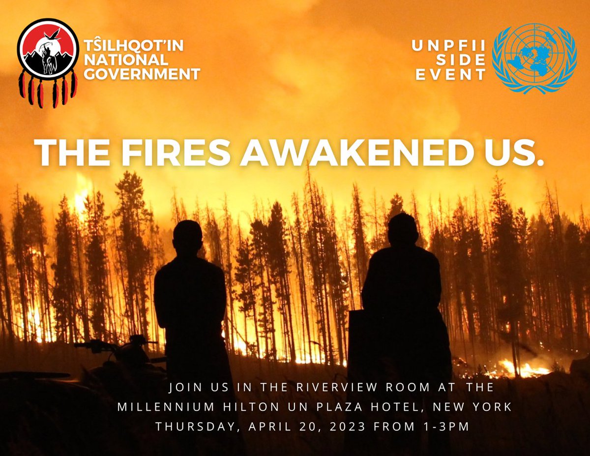 Tŝilhqot'in National Government (@tsilhqotin) on Twitter photo #SideEvent at the United Nations #UNPFII. Join a Tŝilhqot’in delegation tomorrow (April 20th) @ 1pm. We will be discussing the climate crisis and the impacts it is having on our land & food. #WeAreIndigenous
Sechanalyagh to our sponsors @refbc @telus <a href="/DavidSuzukiFDN/">David Suzuki FDN</a> #SideEvent at the United Nations #UNPFII. Join a Tŝilhqot’in delegation tomorrow (April 20th) @ 1pm. We will be discussing the climate crisis and the impacts it is having on our land & food. #WeAreIndigenous
Sechanalyagh to our sponsors @refbc @telus <a href="/DavidSuzukiFDN/">David Suzuki FDN</a>