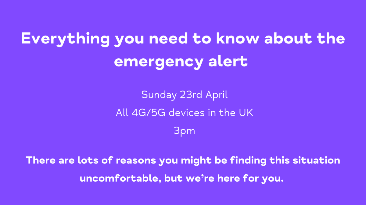Anxious? That’s okay. Here’s a few things that might help 👇🏾

Spend the day in comfortable company 
Plan an activity for after the alert
Check in with your support network 

PS. For whatever reason you have one, and need to keep it hidden, turn your second phone off 💙