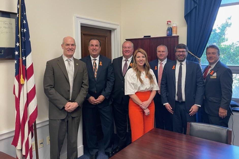ATSSAHQ's tweet photo. #ATSSA leaders met with @RepRickLarsen, new ranking member of Transportation &amp; Infrastructure, to discuss advancing #roadwaysafety and supporting the work of our members. #SaferRoadsSaveLives #ATSSAFlyIn #NWZAW https://t.co/wU9cPfHmqf
