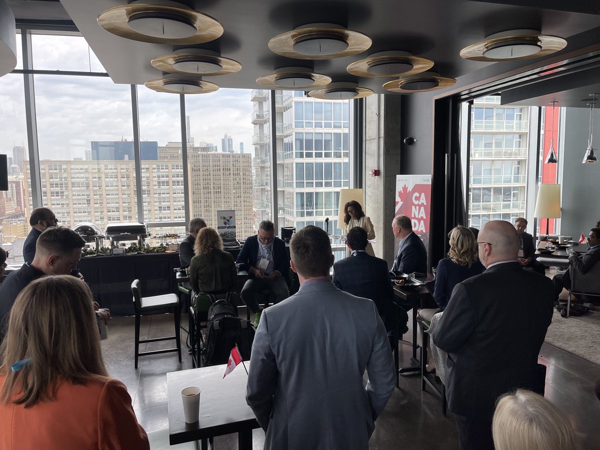 TEKStackHealth's tweet photo. Canada's HIMSS23 Breakfast Reception organized by the Consulate General of Canada in Chicago! 😃

#HIMSS23 #Chicago #BreakfastClub @HIMSS https://t.co/JLql6u4On7