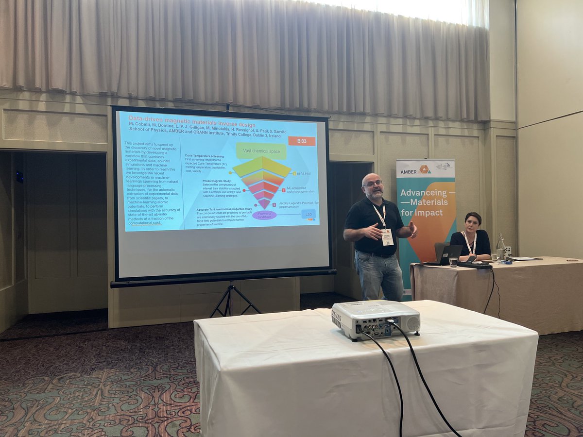 Data driven ML for material design. #AMBERConf23
