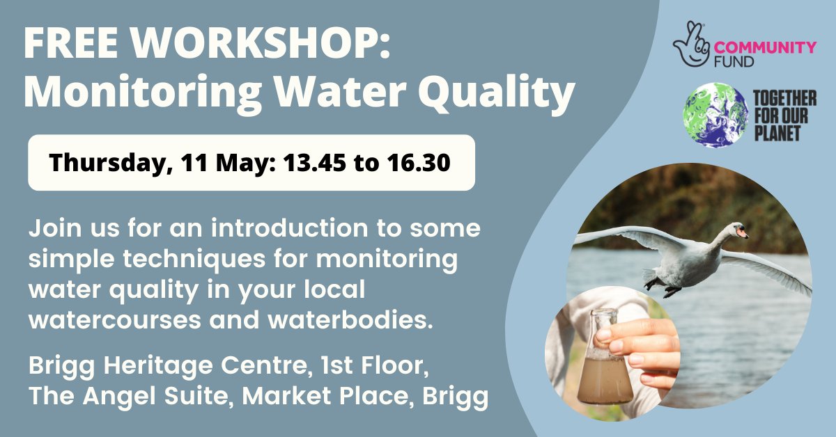 WAncholme's tweet photo. FREE EVENT IN BRIGG: Thurs 11 MAY 13:45-16:30

💧Monitoring Water Quality💧

We will be examining samples taken from the local area and learning about the wider effects of water quality on biodiversity and health.

Please book in advance to ensure a place:
https://t.co/PhJnB04dkd https://t.co/8wFtnbxsjg