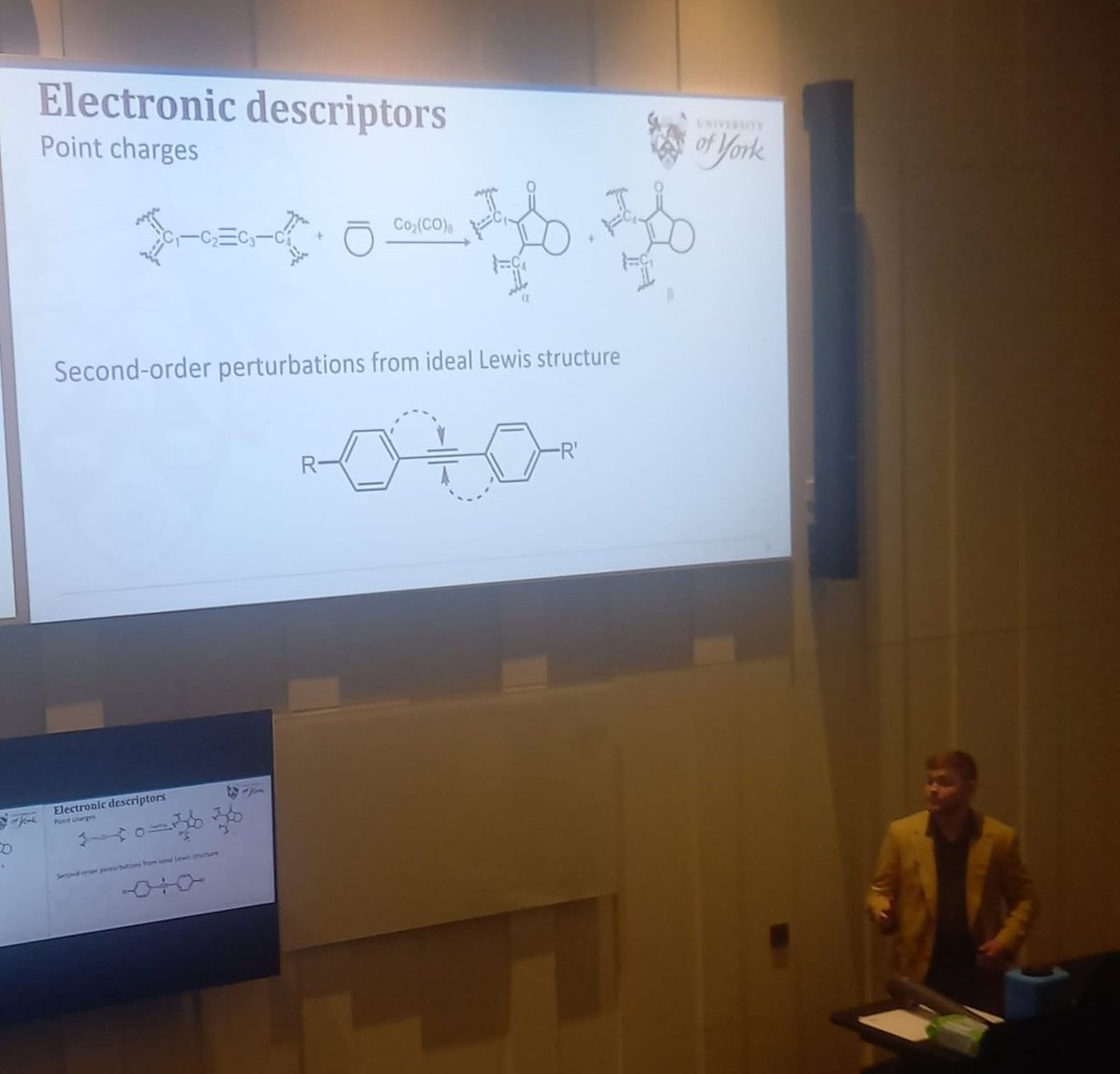 Ian_Fairlamb's tweet photo. Very proud supervisor! Theo Tanner, David Husbands and Neil Scott presenting their research at the Inorganic Reaction Mechanisms session at #Dalton2023 at Warwick University @ChemistryatYork https://t.co/9bty4HgWET
