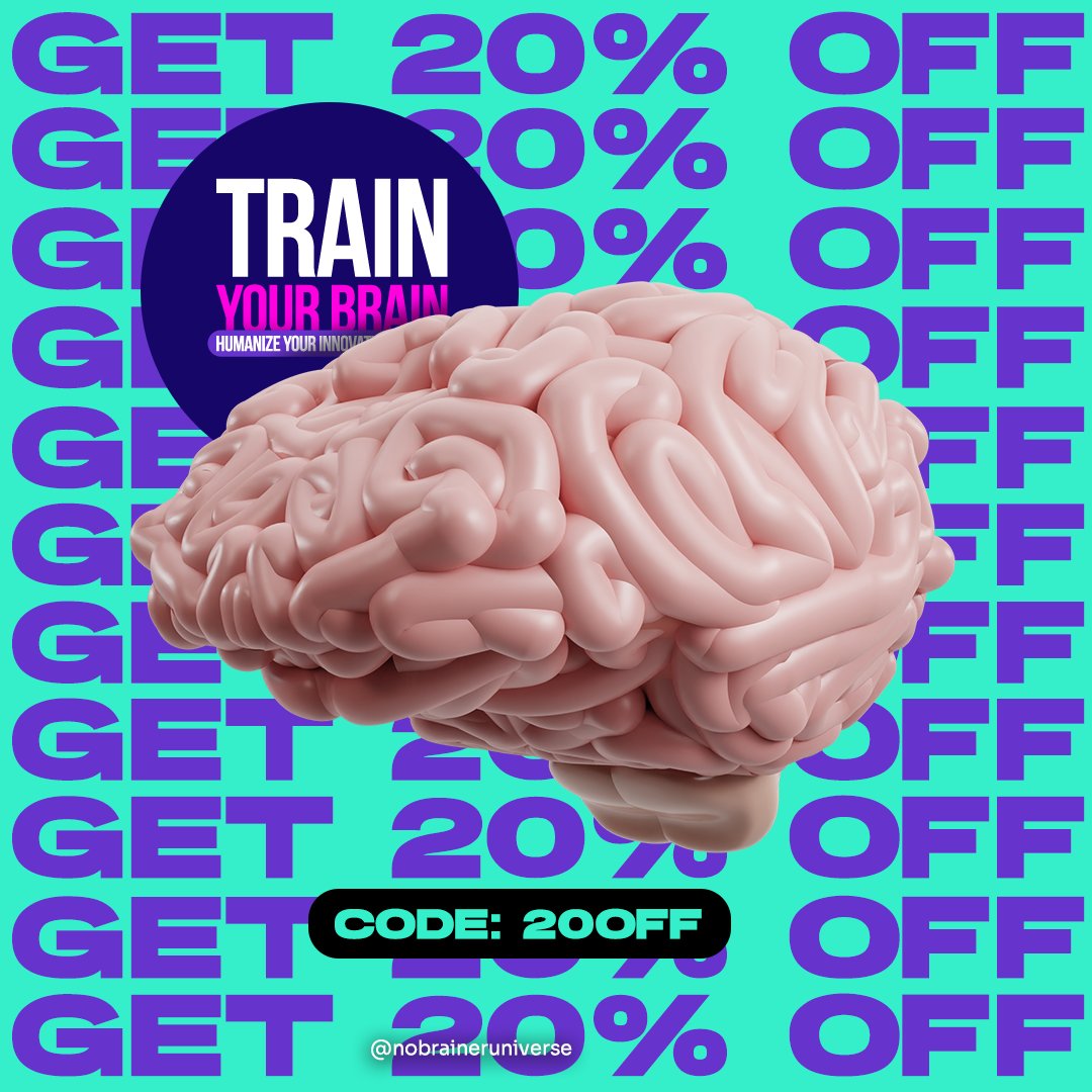 NobrainerU's tweet photo. Unlock your team’s full potential and take your brand to new heights with the help of Train Your Brain! 🧠🧠
Use the code 20OFF at checkout for a limited time only and receive an incredible 20% discount.✨ https://t.co/hdMM7ZsxrI