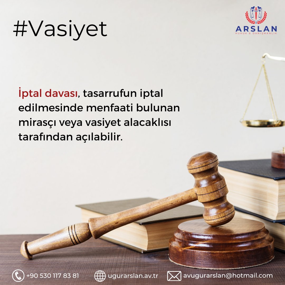 📌 Detaylı bilgi ve iletişim için ;
 ☎ +90 530 117 83 81
📩 avugurarslan@hotmail.com
🌐 ugurarslan.av.tr
---
#vasiyet #vasiyetname #vasiyetimdir #miras #mirascı #mirasavukatı #ankaraavukat #ankara #avukat #avukatbul #hukuk #hukukçu #yargı #avukatarıyorum #avukatuğurarslan