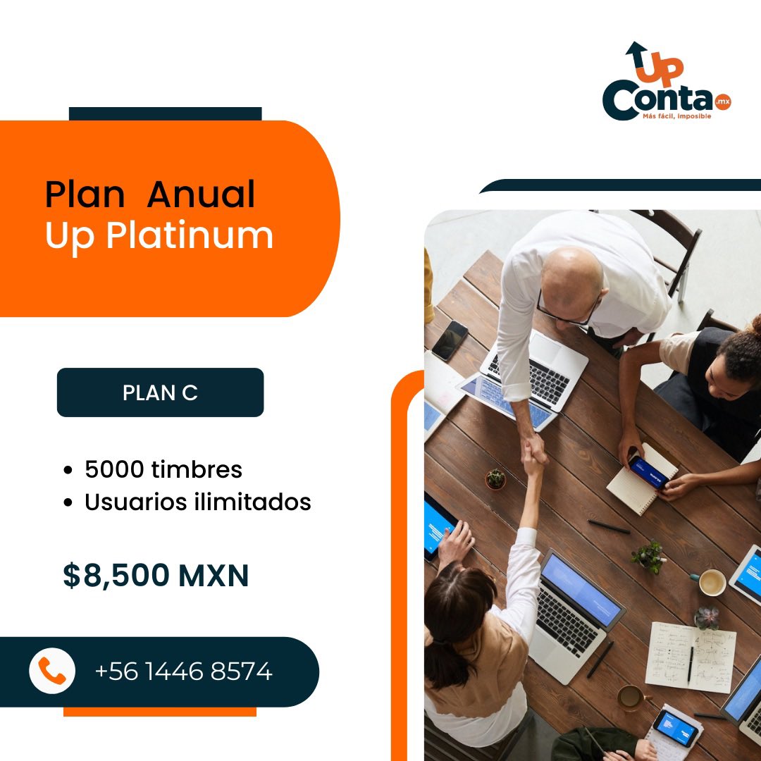 ¿Ya conoces nuestro plan Up Platinum? No esperes más, únete y factura con <a href="/upcontamx/">Upconta México</a> 

#upcontamx #planes #facturacionelectronica