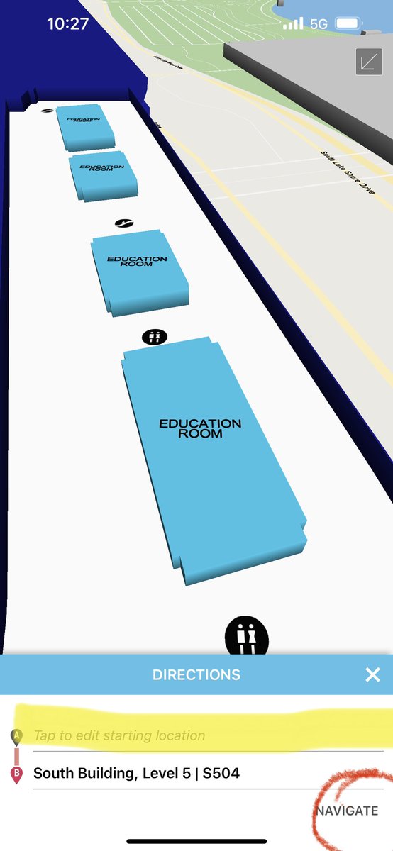 Having trouble navigating McCormick Center at #HIMSS23 #HIMSS2023? Use “find my way” in the app. From within a session page, click the arrow and enter your destination on the next page and you will be navigated to your destination 😊