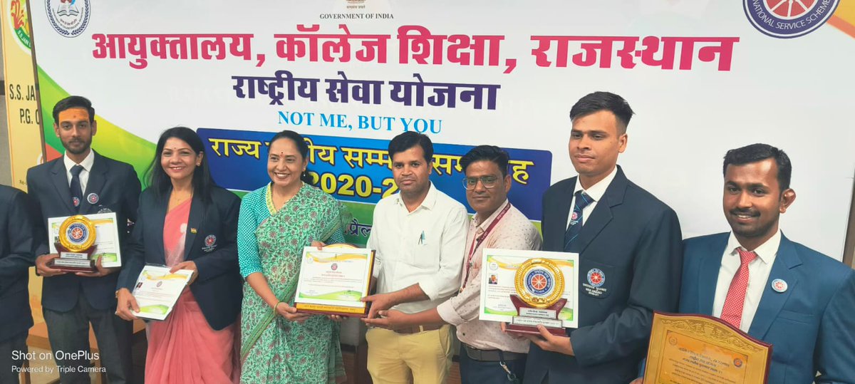DrKirtiRawat2's tweet photo. @NSS
लाल बहादुर शास्त्री पीजी महाविद्यालय तिलक नगर जयपुर को राष्ट्रीय सेवा योजना का राज्य स्तरीय पुरस्कार (वर्ष 2020-2021) प्राप्त हुआ।
@_NSSIndia @NssRajasthan @PMOIndia @RajCMO @YASMinistry @ianuragthakur @SPBhatnagar4 @NSSRDChandigarh @NYKS_RD_Delhi @drdschahar https://t.co/ivWufhUcxy