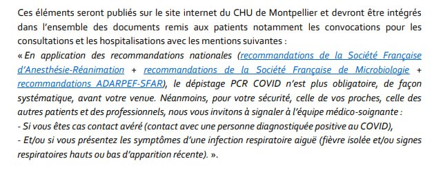 AssociationPEC's tweet photo. 🔴 Victoire ! #PEC
Après une mise en demeure par @UnionMarche et Les Parents en Colère, l'Hopital Lapeyronie (34) @CHU_Montpellier lève l'obligation de tests PCR avant les chirurgies !
Plus de masques non plus !
#StopTestHopital
⤵️ Ils ne l'ont communiqué aux employés qu'hier ! https://t.co/hLP66crq8d
