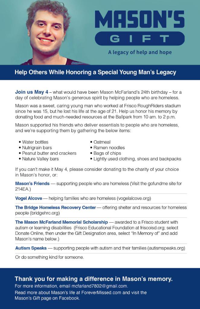 RyanPauI's tweet photo. Here's an article in the Dallas Morning News mentioning my non profit and our next large fundraising event in honor of Mason McFarland and Autism Awareness. https://t.co/rsXLSk3gO6