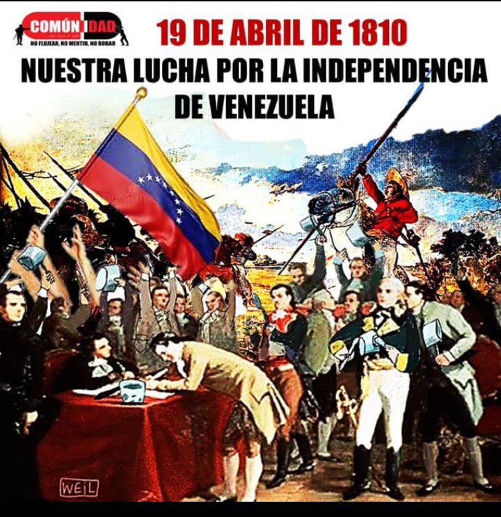 Hace 213 años el 19 de Abril de 1810 retumbó en toda america un grito de libertad desde  nuestra amada Venezuela que hoy sigue vigente y en #GestaIndependentista <a href="/NicolasMaduro/">Nicolás Maduro</a> <a href="/HectoRodriguez/">Héctor Rodríguez C.</a> <a href="/MirandaGob/">Gob Miranda</a> <a href="/dcabellor/">Diosdado Cabello R</a> <a href="/MPPEUVEN/">MPPEU</a> <a href="/cberbeci1/">cberbeci</a> <a href="/taniapsuv/">Tania Valentina Díaz</a> <a href="/MirandaEsUneti/">Miranda Es Uneti</a> <a href="/PsuvMirandaVE/">Psuv Miranda</a>