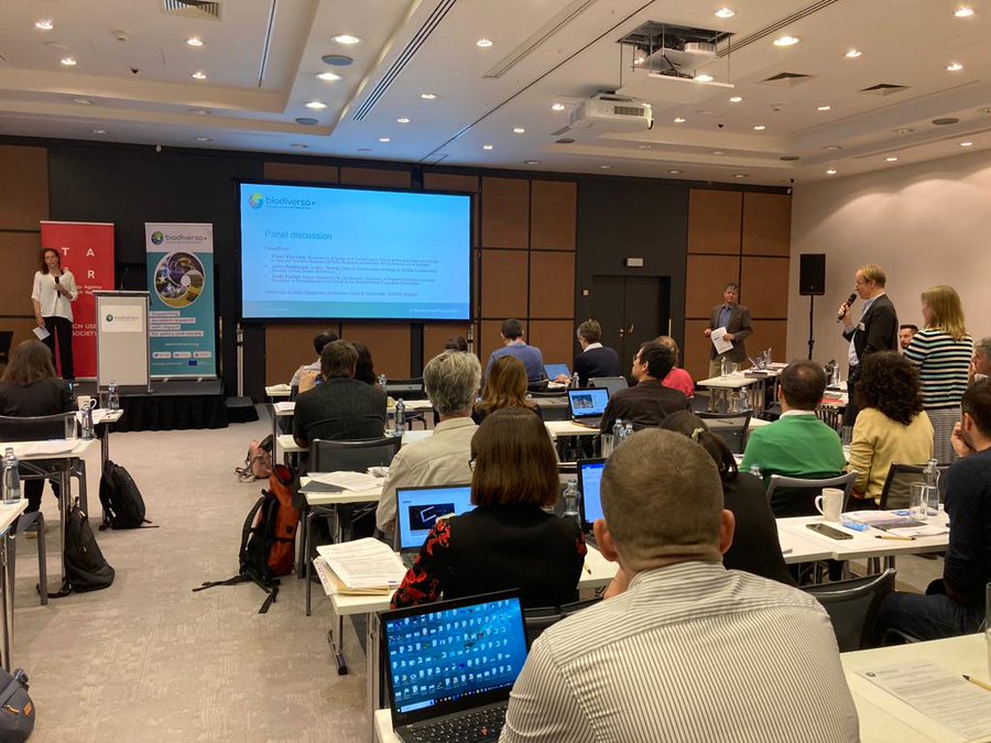 FRCTAzores's tweet photo. #FRCTAzores is participating as a funding entity in the Kick-off meeting of the BiodivProtect call of @BiodiversaPlus partnership in Prague. 

In this call, FRCT funds 4⃣projects involving Azorean scientific teams 👉@biodiv_DarCo, @ewhale_dna, #EUROPAM and @eurosyng. https://t.co/wfJvkMCgLs