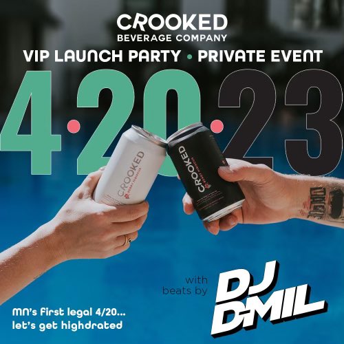 <a href="/CrookedBev/">Crooked Beverage Co.</a> #420 #launch ⚡️🚀 🍃