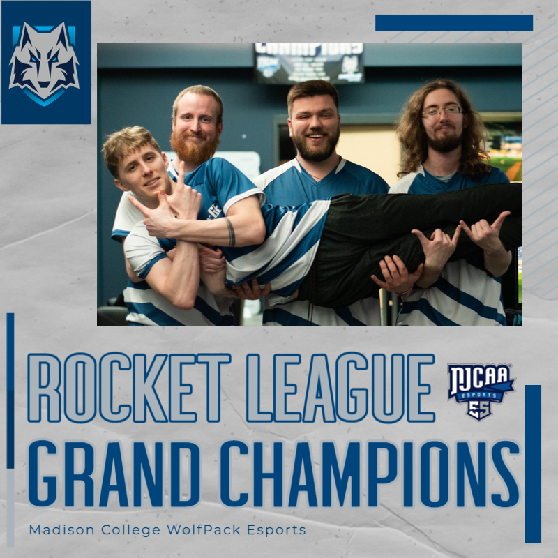 PackESports1's tweet photo. 🎮 1st Rocket League Championship
🏆 4th NJCAAE title for WolfPack Esports in three years https://t.co/K475GcX7aM