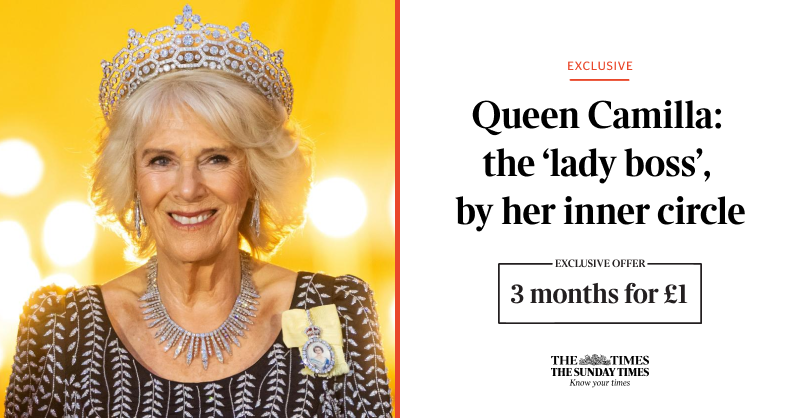 thetimes's tweet photo. Ahead of the coronation, her closest confidantes — including her best friend, who has never spoken publicly before — reveal Camilla felt ‘hurt’ by Harry’s betrayal and how she is ‘getting her voice’ heard as Queen