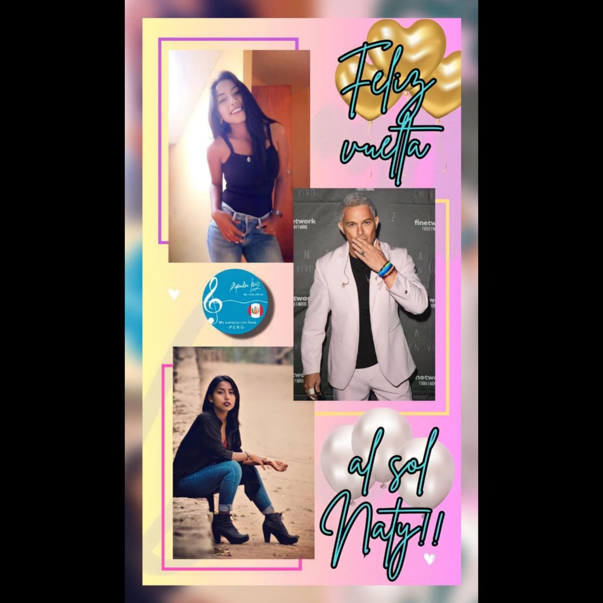 Hoy está dando una vuelta al sol nuestra querida socia <a href="/NatyFMartinez/">Naty F. Martinez</a> 🎉🎂🥳 que tengas un maravilloso día 🤗
<a href="/AlejandroSanz/">Alejandro Sanz</a> únete a la celebración déjale un saludito a Naty me la harías muy feliz
#alejandrosanz #fams #FelizCumpleanos #Sumerjidos  #mesumerjoperu
#sanzenvivoperu