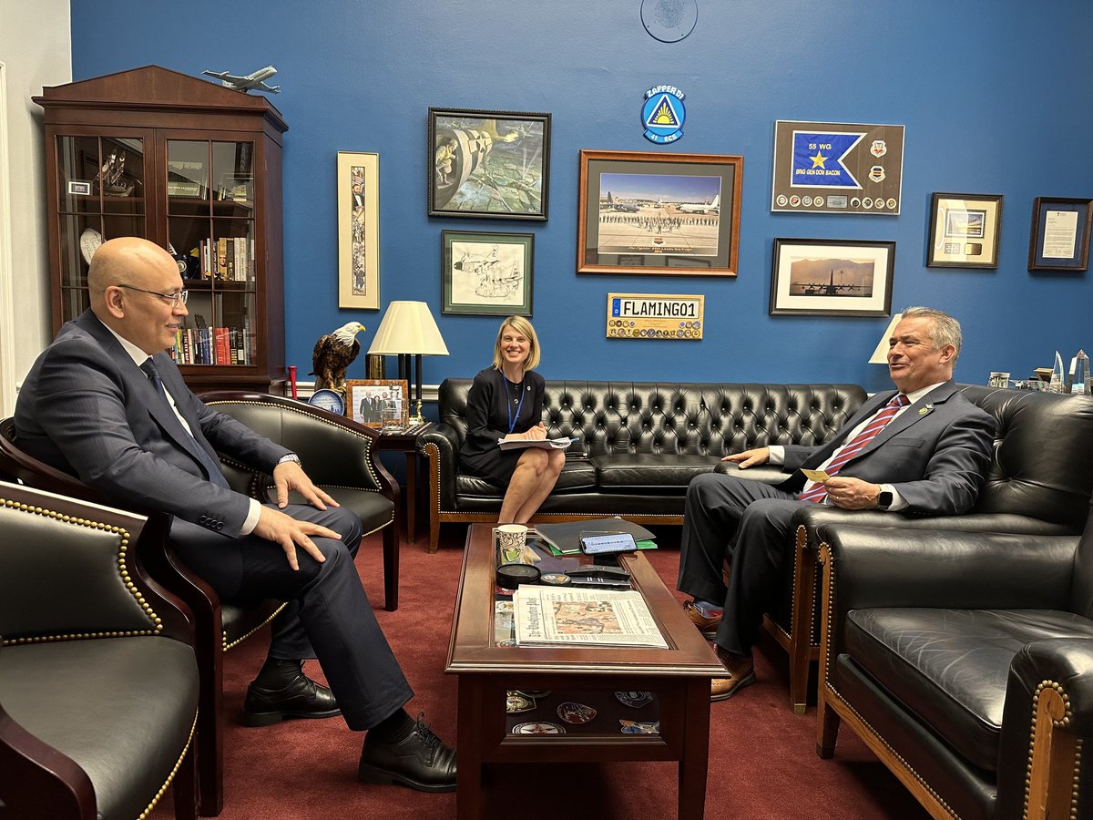 FurqatSidiq's tweet photo. Spent another meeting on the Hill discussing w/ @RepDonBacon, member of the #UzbekistanCaucus @HouseFloor on the repeal of the #JacksonVanik amdt w/ respect to 🇺🇿, as its vestiges from the past are no longer relevant to our nation. Honor to have such a good friend in 🇺🇸Congress. https://t.co/lWfyGPkEOh