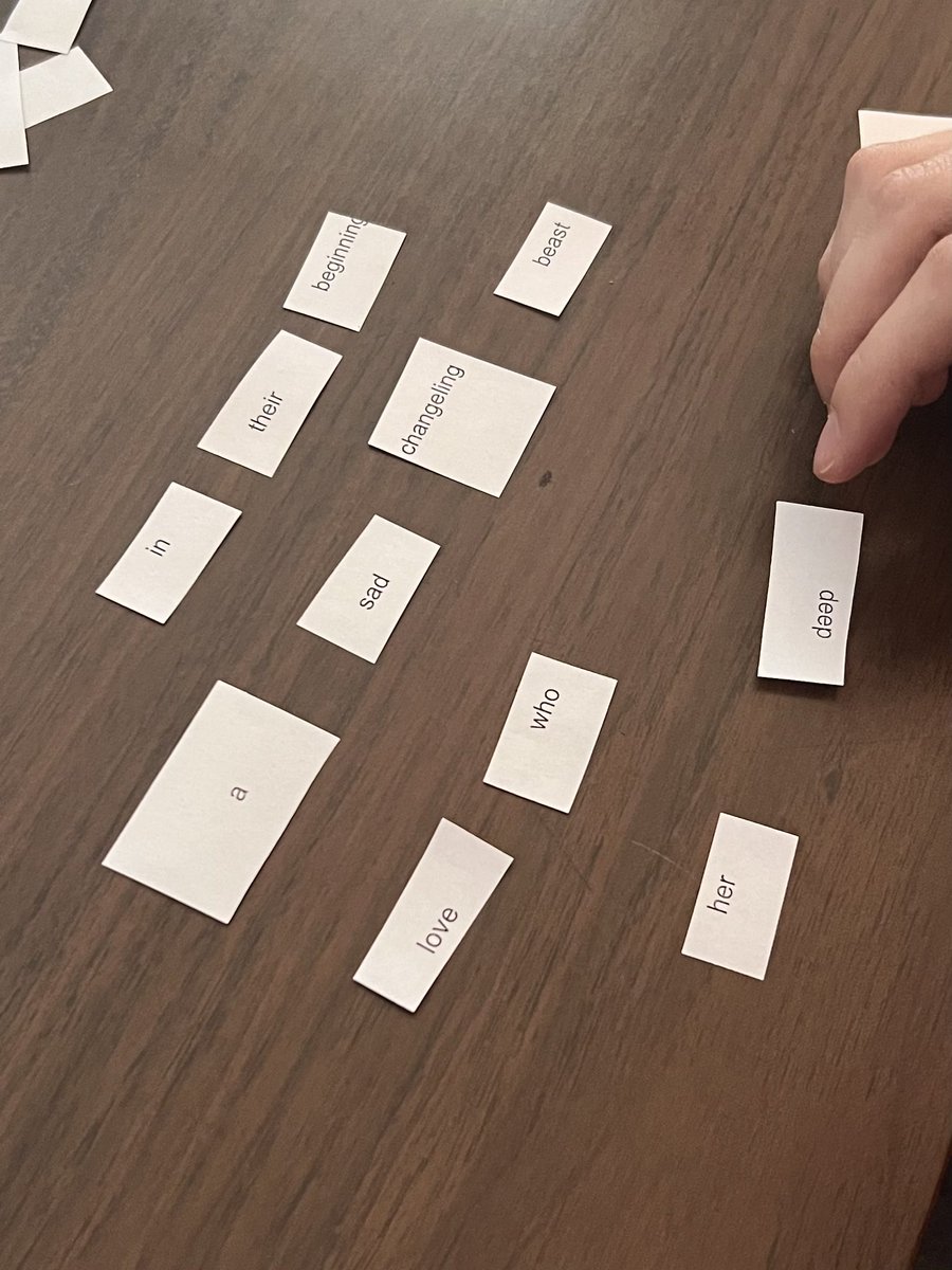MmeCullen's tweet photo. “Magnetic” poetry in English 1201 @HolySpiritHS as part of our Midsummer Night’s Dream poetry journals 📓 🎭 #NationalPoetryMonth #NaPoWriMo https://t.co/v1agDY7imG