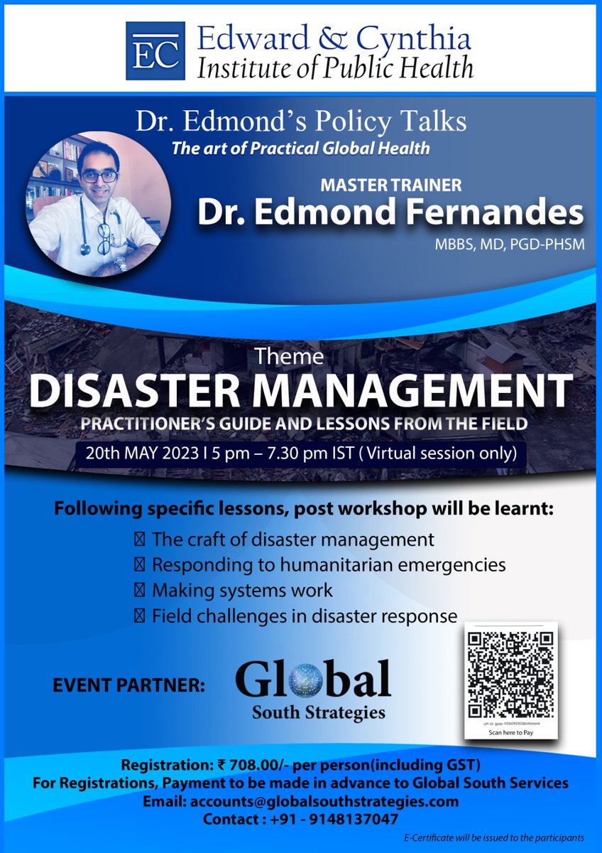 Edmondfernandes's tweet image. The art of practical global health : Disaster Management - Practitioner&apos;s guide &amp;amp; lessons from the field. 

#policytalks #ClimateEmergency #MedTwitter #HealthForAll #earthquake #floods #HeatWaves #heatwave #EducationRevolution #Students #HigherEducation #GlobalHealth #lessons