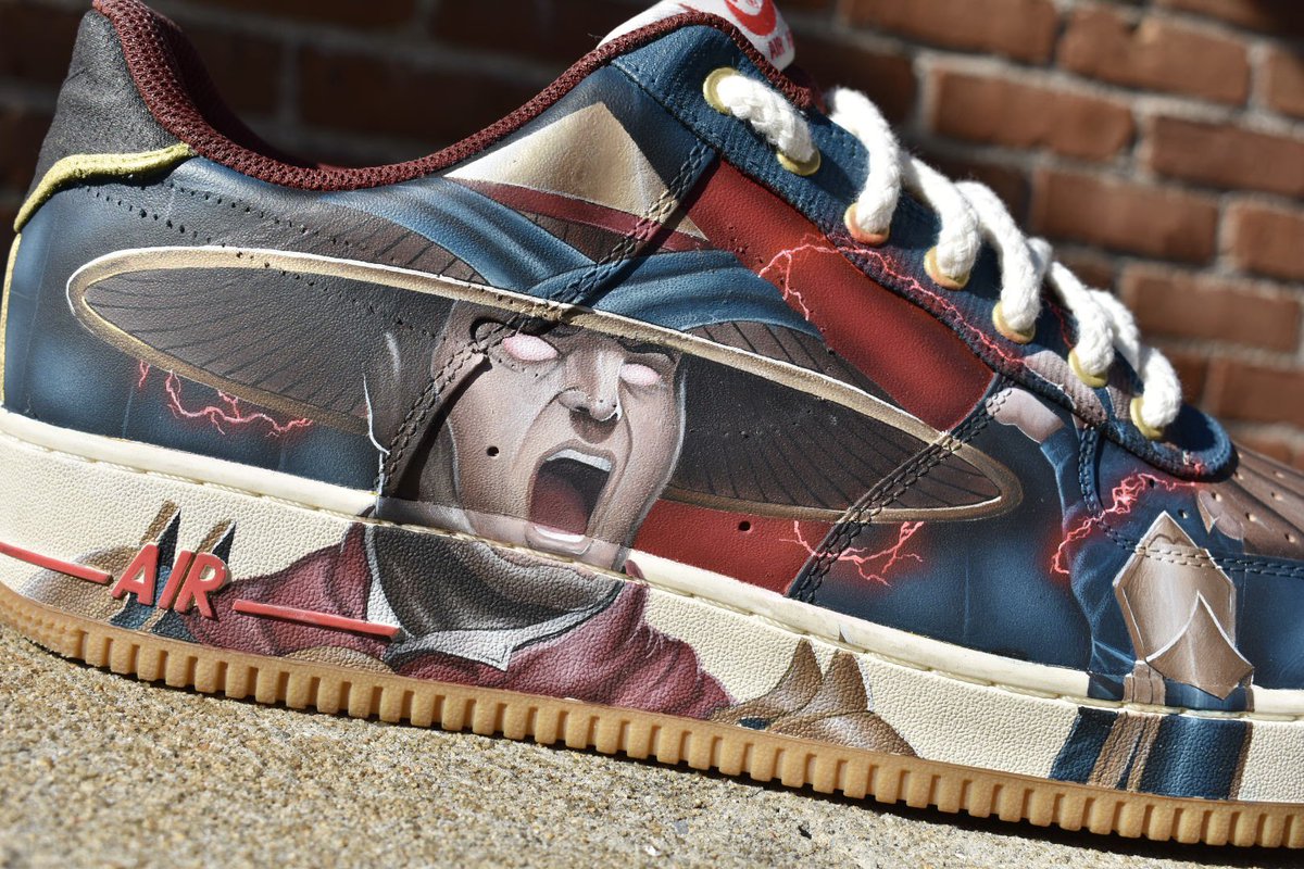 KyngRed_Kustomz's tweet photo. MK11 AF1 customs.. @AngelusBrand @noobde @MortalKombat #artist #art https://t.co/uQb0bnQv7O
