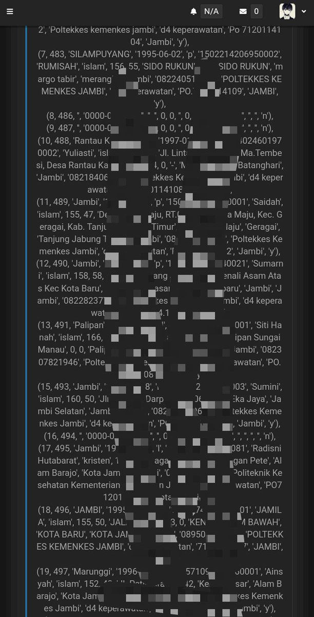 Sunsun_usr's tweet photo. Jambi Poltekkes database leaks, traded in forums, leaks
More info: https://t.co/WPq0O87jN7
#jambi #poltekkes #Indonesia #IndonesiaIdol2023 #Forums #databrech @naisyacyberteam @FalconFeedsio @WEBCOMICFESS https://t.co/o32RcyPrTe
