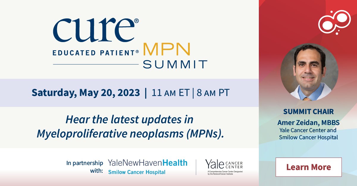 .@Dr_AmerZeidan is chairing a @cure_today Educated Patient Summit on #MPNs, Saturday, May 20 at 11am. Learn from expert physicians & connect with other MPN patients and survivors. #educatedpatient
Register: bit.ly/3LeyJYk.
@SmilowCancer @YaleMed @YNHH @YaleHematology