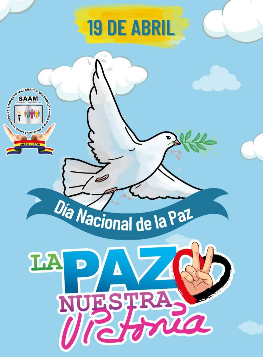 BrenTorres07's tweet photo. 19 de abril, Día Nacional de la Paz. "Por eso nos declaramos defensores, nos declaramos guardianes, nos declaramos seres humanos que resguardamos como principal tesoro de esta Patria cristiana y solidaria, la Paz. Defensores de la Paz" Cra. Rosario Murillo #LaPazNuestraVictoria https://t.co/g1QjEgo02T