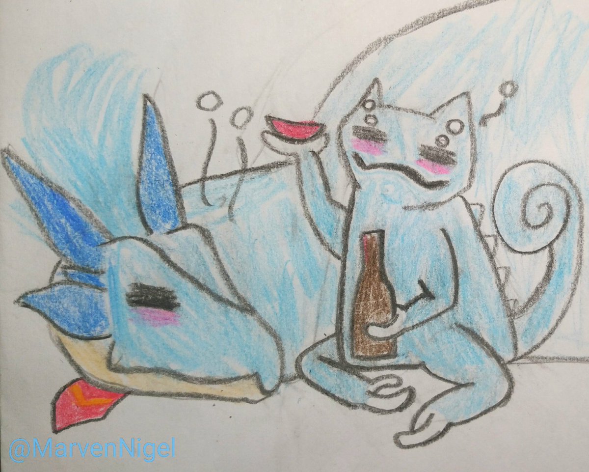 MarvenNigel's tweet photo. #みなもりあーと #シルフォト 
僕たちホロ酔い爬虫類 ～シルシラ×セーバー～ / Nigelファン さんのイラスト 
#nicoseiga #im11171587 https://t.co/gFbvSDnwkn https://t.co/faivbUI1D6