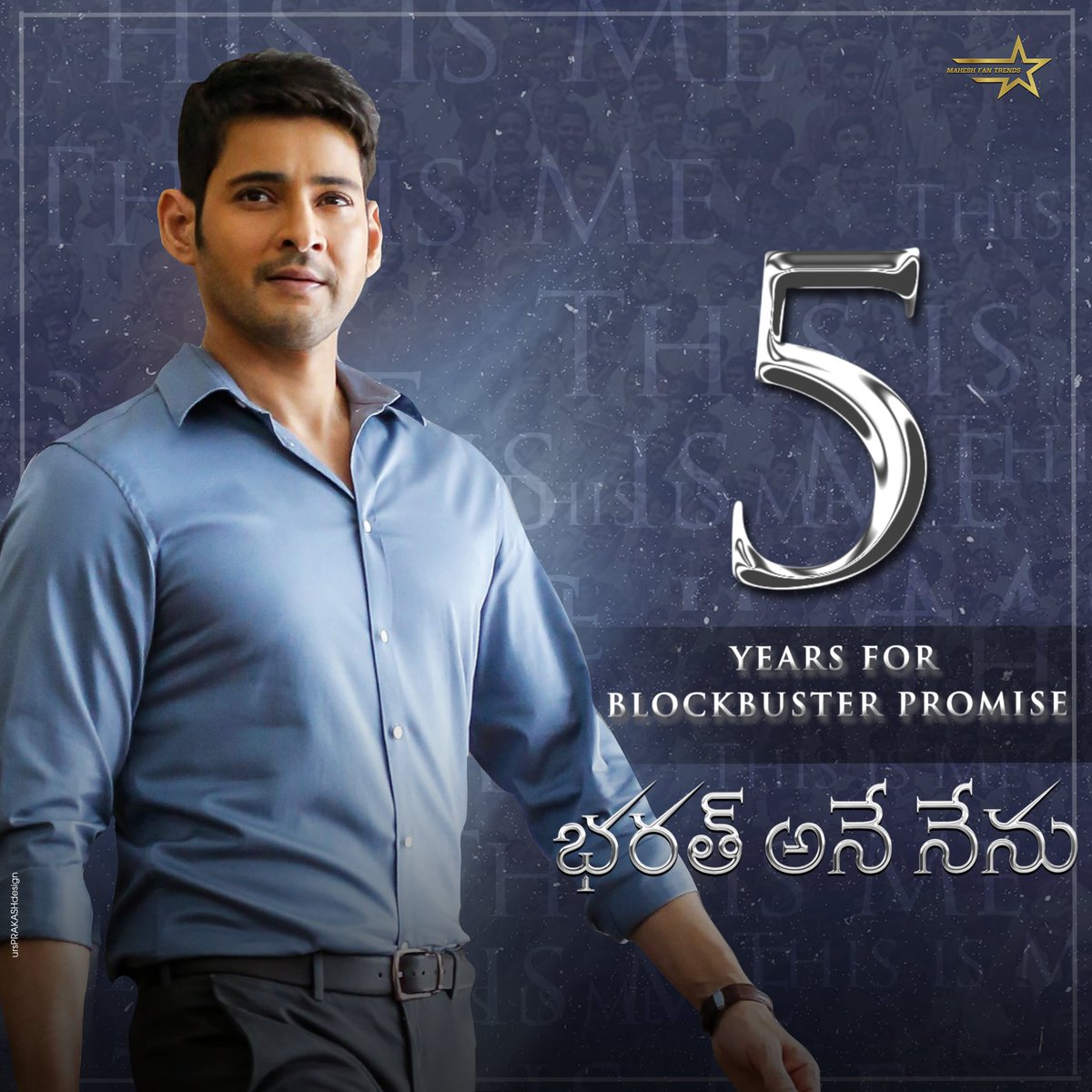 Thanks to one and only Mahesh sir for giving life to my BHARATH🙏. @urstrulyMahesh @advani_kiara @ThisIsDSP @DVVMovies #5YearsForBBBharatAneNenu