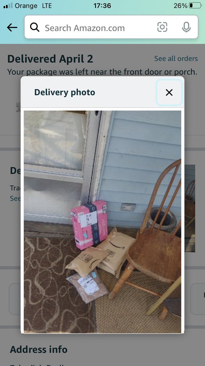 ZebFaulkner's tweet photo. @amazon has delivered my packages to the wrong address 7 times and refuses to do anything about it. The customer service has not been great. I genuinely need advice what to do because no one at @AmazonHelp will help me. Please help. None of these pictures are of my front porch. https://t.co/iu8OYNgVsa