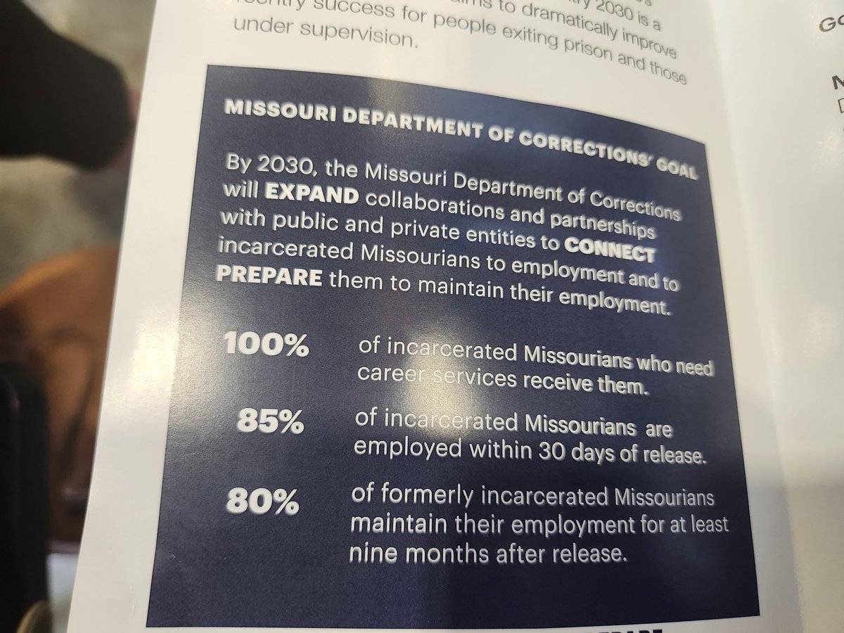 JeffSmithMO's tweet photo. Packed @MoCorrections event featuring @GovParsonMO &amp; @AnnePrecythe outlining an ambitious set of 2030 goals on re-entry. Thrilled to work w/ the Dept creating video job interviews for ppl lvg prison &amp; pairing them w/ jobs when come home; grateful for our #STL employer partners! https://t.co/oekAY7uHuP