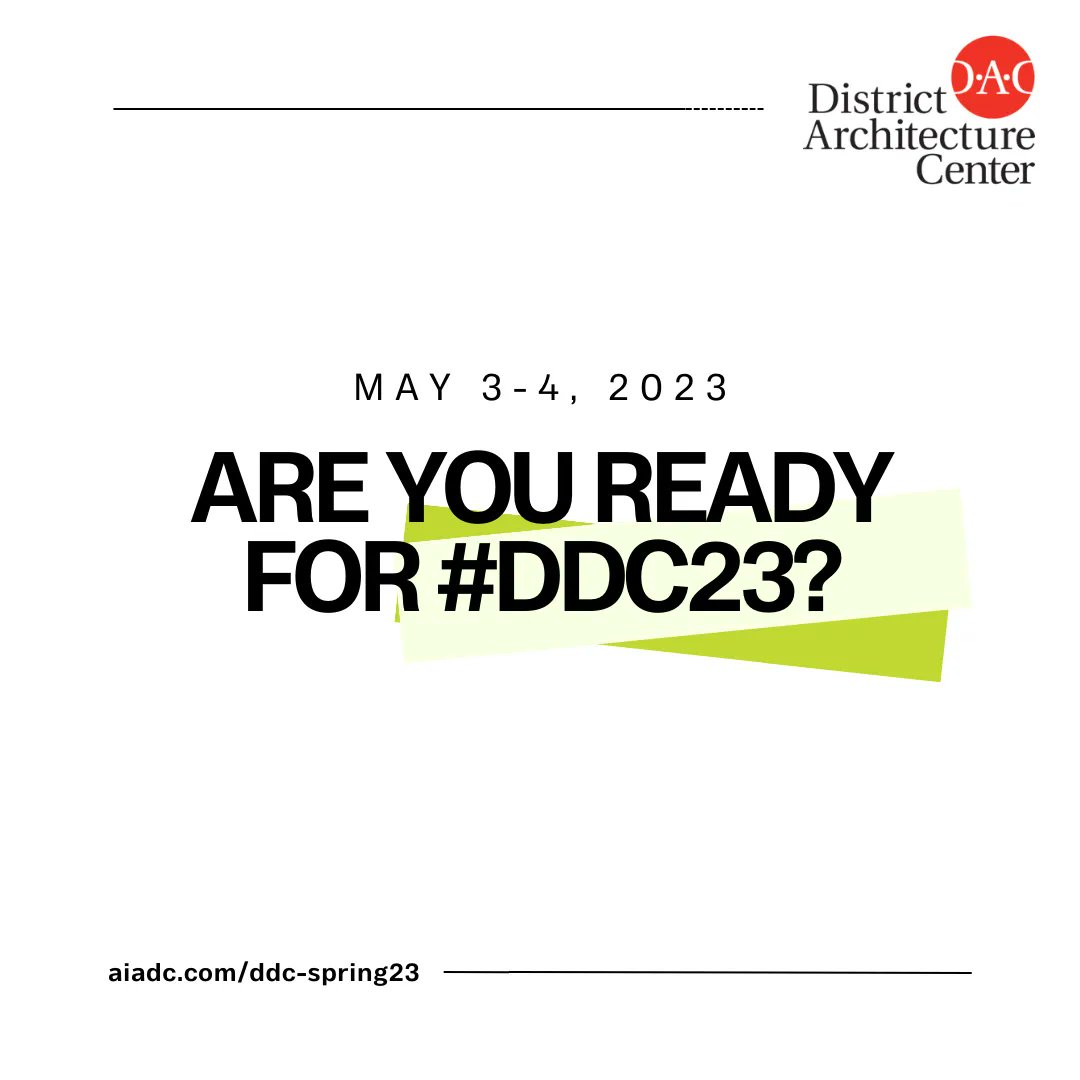 #DDC23 is just two weeks away! Join us May 3-4 for DesignDC's spring symposium on The New Historic Preservation - register at the link in our bio and don't forget to tag your photos with #DDC23!

Register here: buff.ly/3GEzA1O