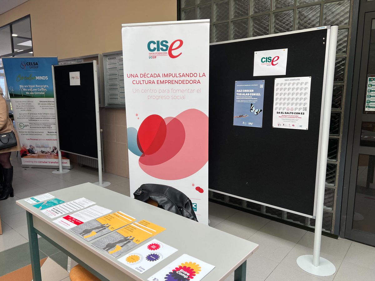 emprendecise's tweet photo. Hoy hemos estado en la Feria de #Empleo de @feconomicasuc @unican acercando toda la actividad de #EmprendeCISE👉 #e2CISE, #MásterCISE, #Mentoring o #TaleS ✨
Conoce más a fondo nuestros programas en 👉https://t.co/L6TNbblV86
¡Gracias por vuestra visitas al #StandCISE! https://t.co/nn3iJNDpkZ
