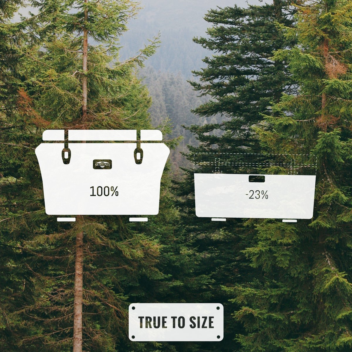 Did you know other cooler companies overstate product capacities? The leading competitor's actual capacities are 23% lower than what their names suggest. Maluna coolers are true to size with only 0.01% deviation. Don't be fooled. Get the size you paid for. #livelifeunhinged