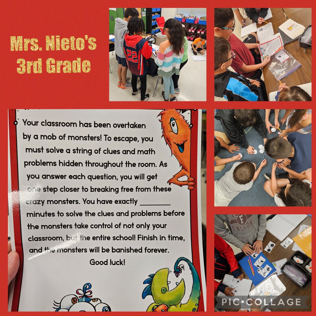 Mrs. Nieto's 3rd grade class mastered their fraction Breakout Room for getting over 70% class average in <a href="/STMath/">ST Math Educator? Follow us on MINDEduOrg!</a>. All 6 groups stopped the monsters from taking over the class and <a href="/NISDFields/">Fields Elementary</a>! And Mrs. Nieto enjoyed a 90 min break. #NISDMathGold <a href="/NISDElemMath/">NISD Elementary Math</a>
