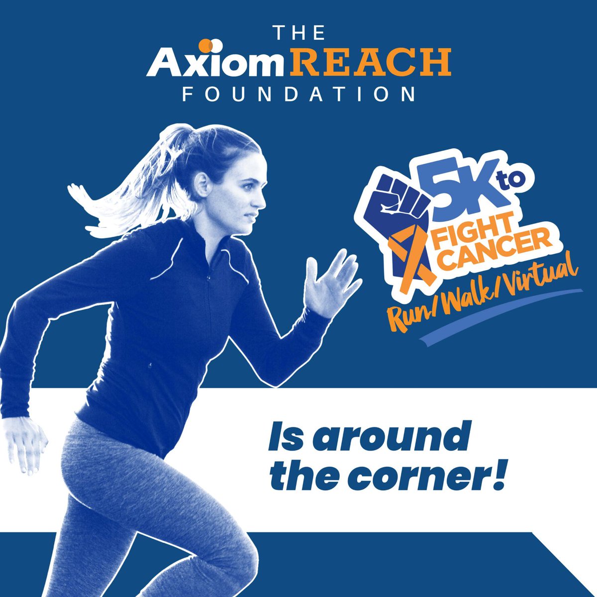 AxiomREACH's tweet photo. This week, just alternate between running for 5 minutes and walking for 5 minutes. Do this at least twice daily to start building strength, endurance, and confidence ahead of the big day!
Haven't sign up yet? Register Now: https://t.co/Da0JRP9o8B #5k #running #cancer #nonprofit https://t.co/vyFJ4xv9pO