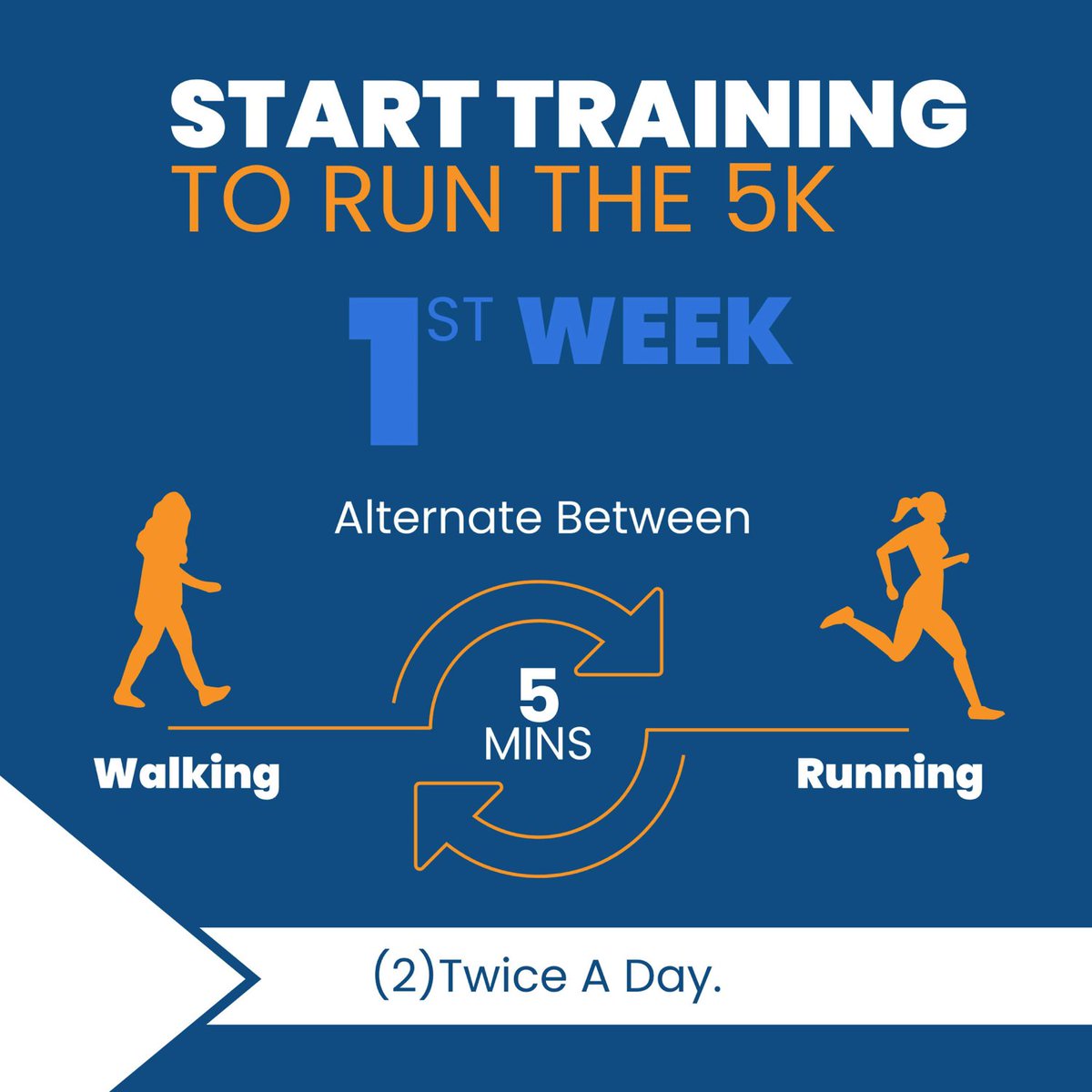 AxiomREACH's tweet photo. This week, just alternate between running for 5 minutes and walking for 5 minutes. Do this at least twice daily to start building strength, endurance, and confidence ahead of the big day!
Haven't sign up yet? Register Now: https://t.co/Da0JRP9o8B #5k #running #cancer #nonprofit https://t.co/vyFJ4xv9pO