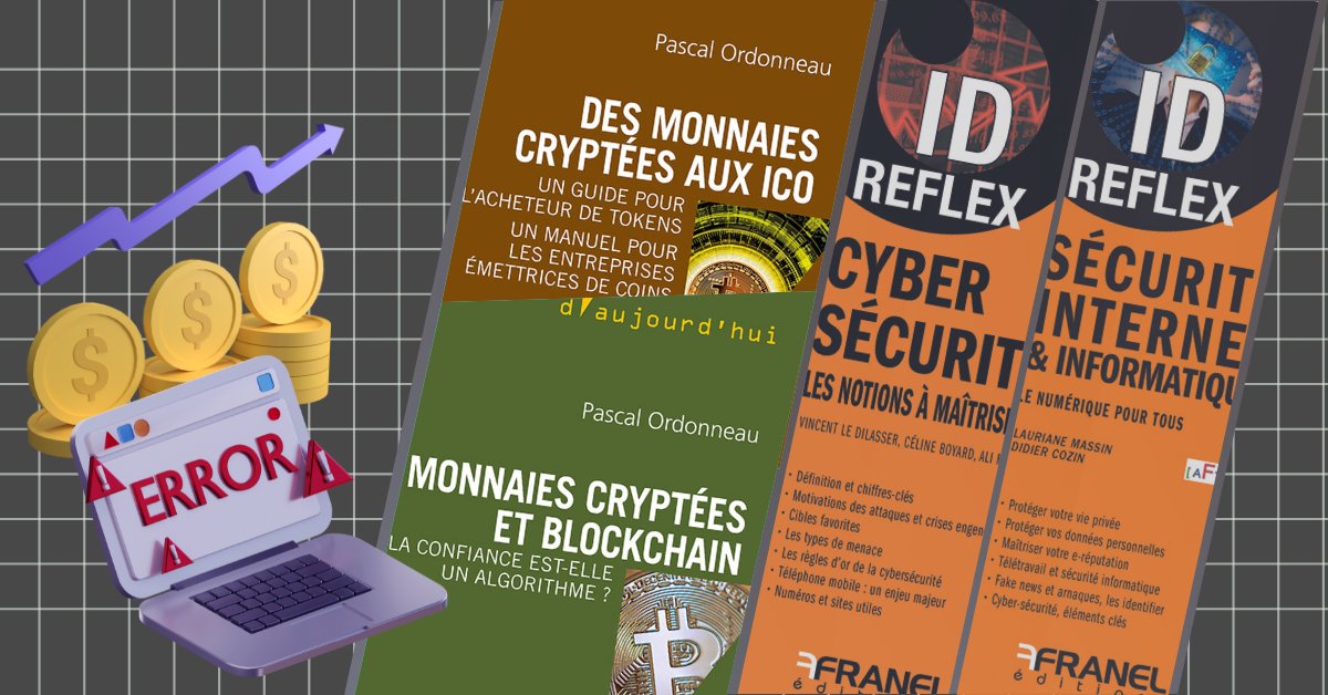 ArnaudFranel's tweet image. 💻 La #CloudComputingWorldExpo est l’occasion de parler #cybersécurité et #cryptomonnaie : nous avons pensé à vous avec une sélection d’ouvrages qui risquent de vous plaire ! 📚
👉arnaudfranel.com/boutique/?aute…
👉 arnaudfranel.com/boutique/id-re…
👉arnaudfranel.com/boutique/id-re…